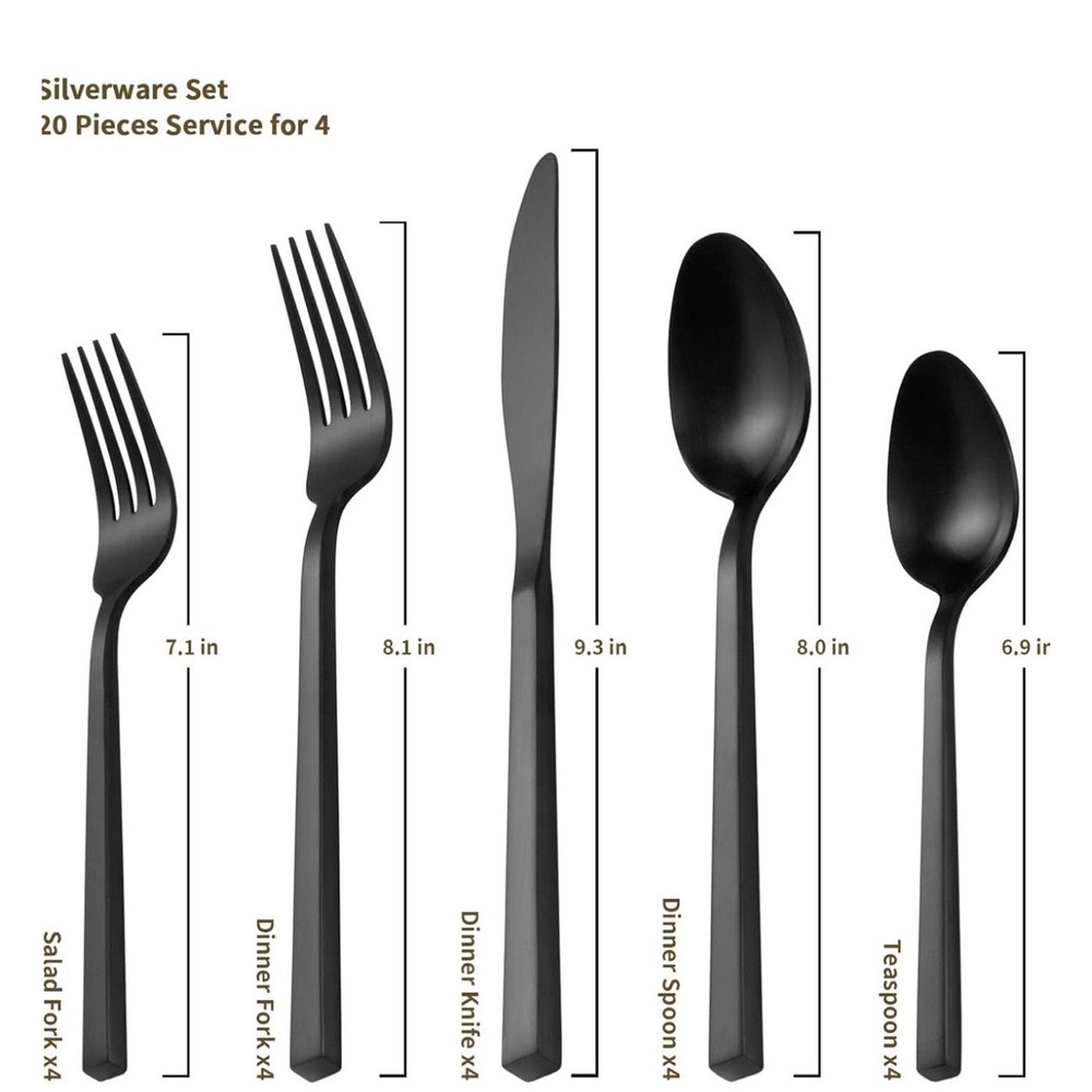 Alata Cube 45-Piece Forged Stainless Steel Flatware Set - Picture 3 of 7